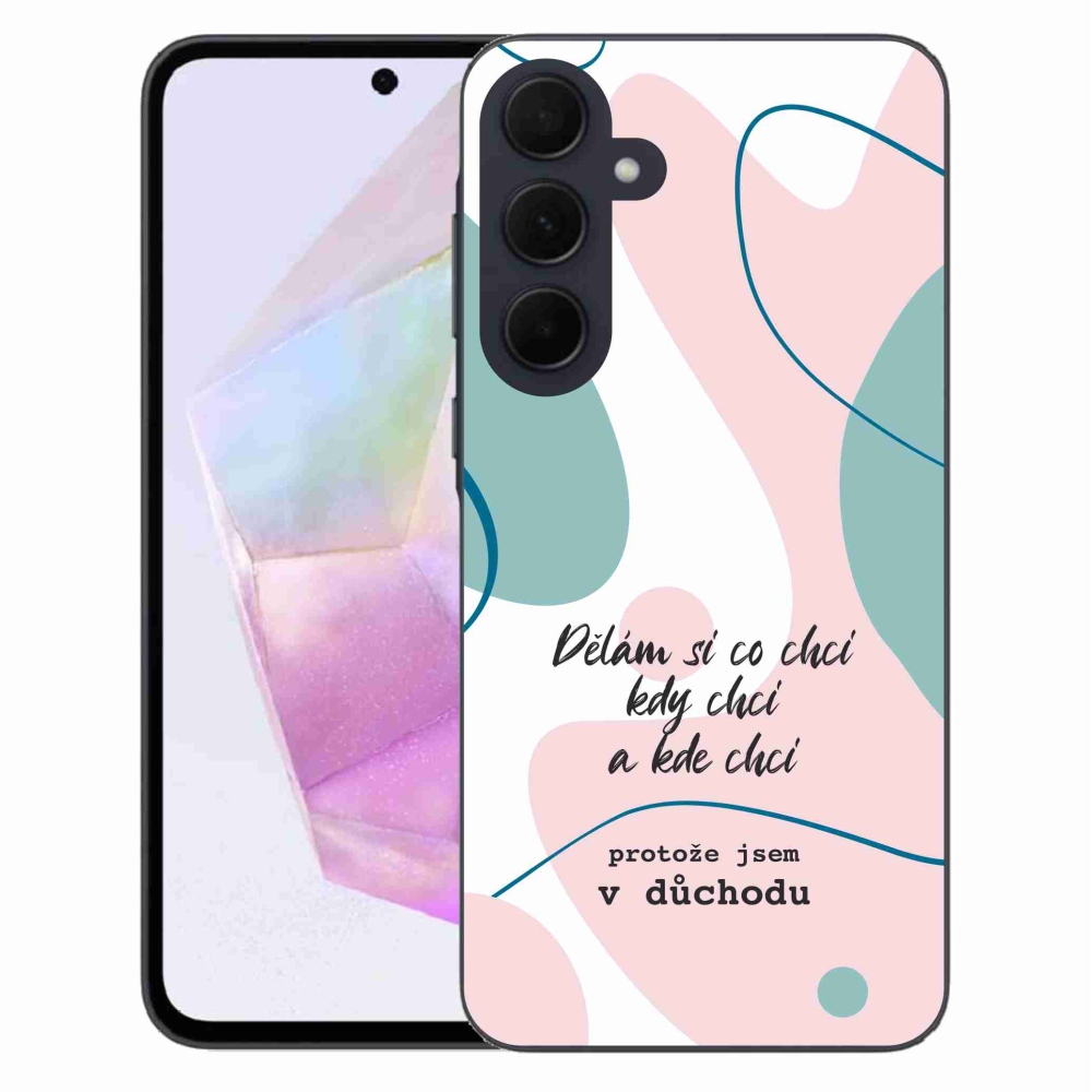 Gél borító mmCase Samsung Galaxy A35 5G - vicces szöveg 10 fehér háttér