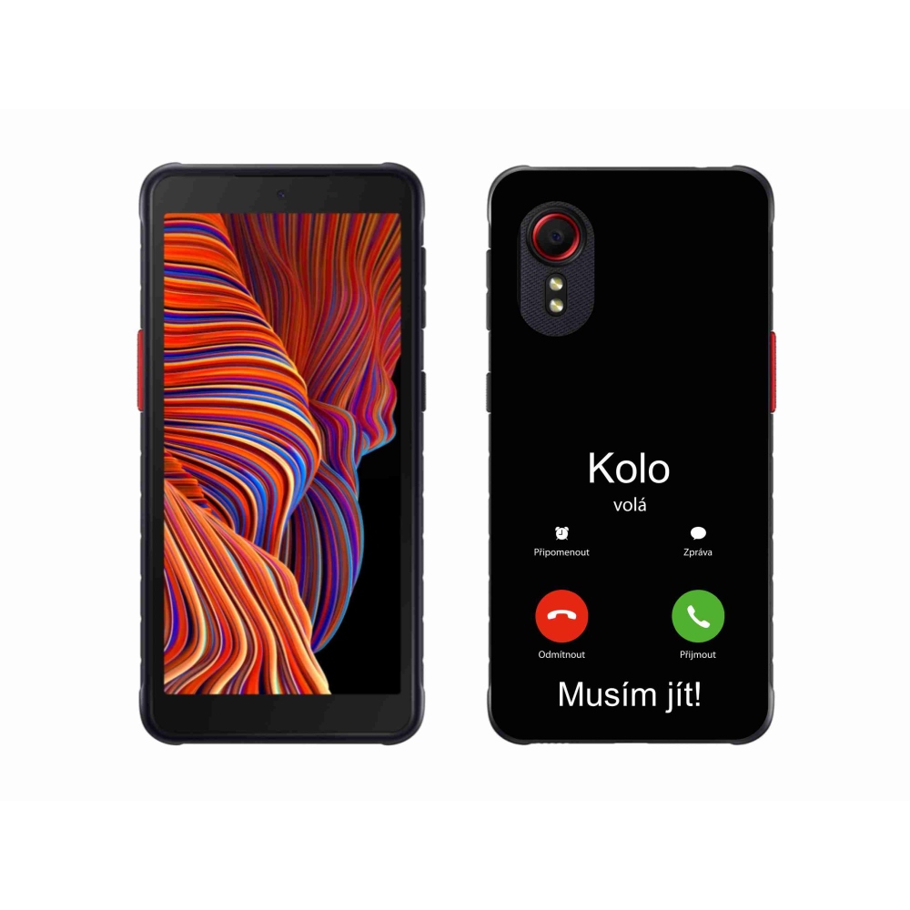 Gél borító mmCase Samsung Galaxy Xcover 5 - kerek hívások fekete háttérrel