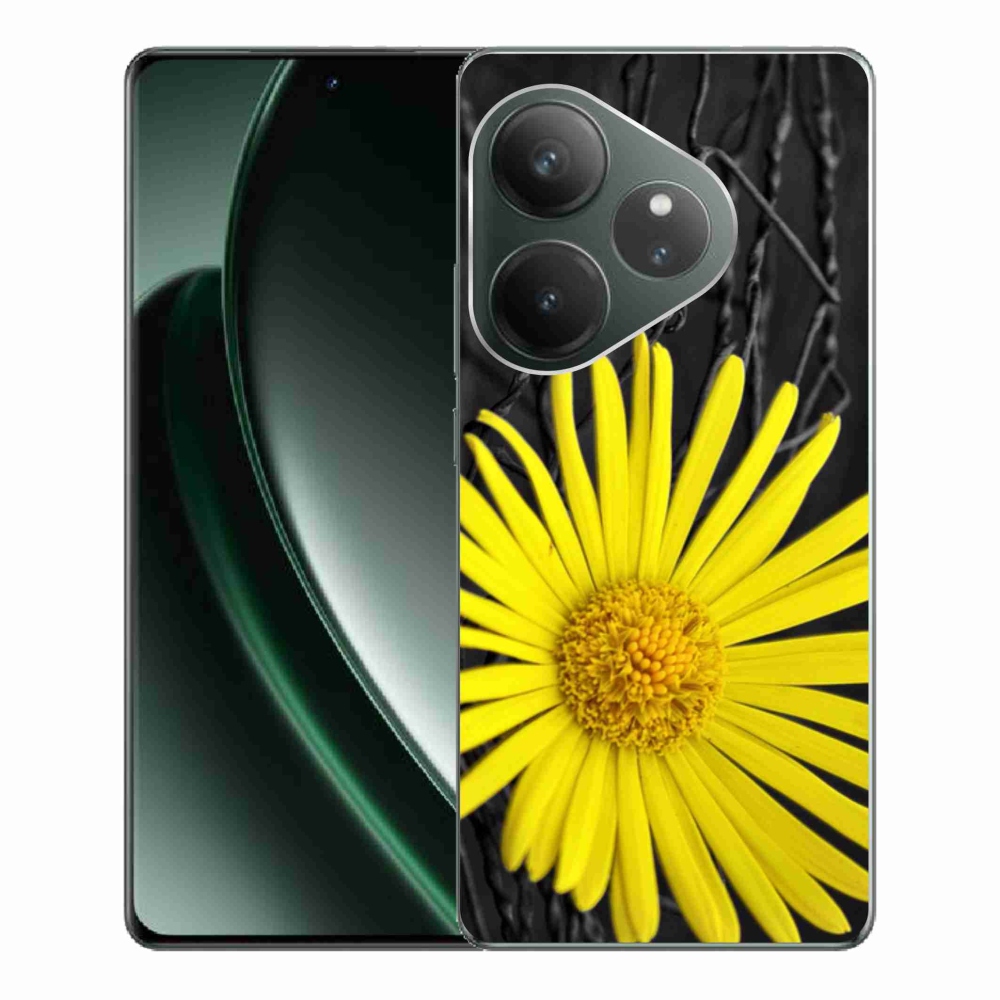 Gél védőburkolat mmCase a Realme GT 6 5G/GT 6T 5G készülékhez - sárga virág