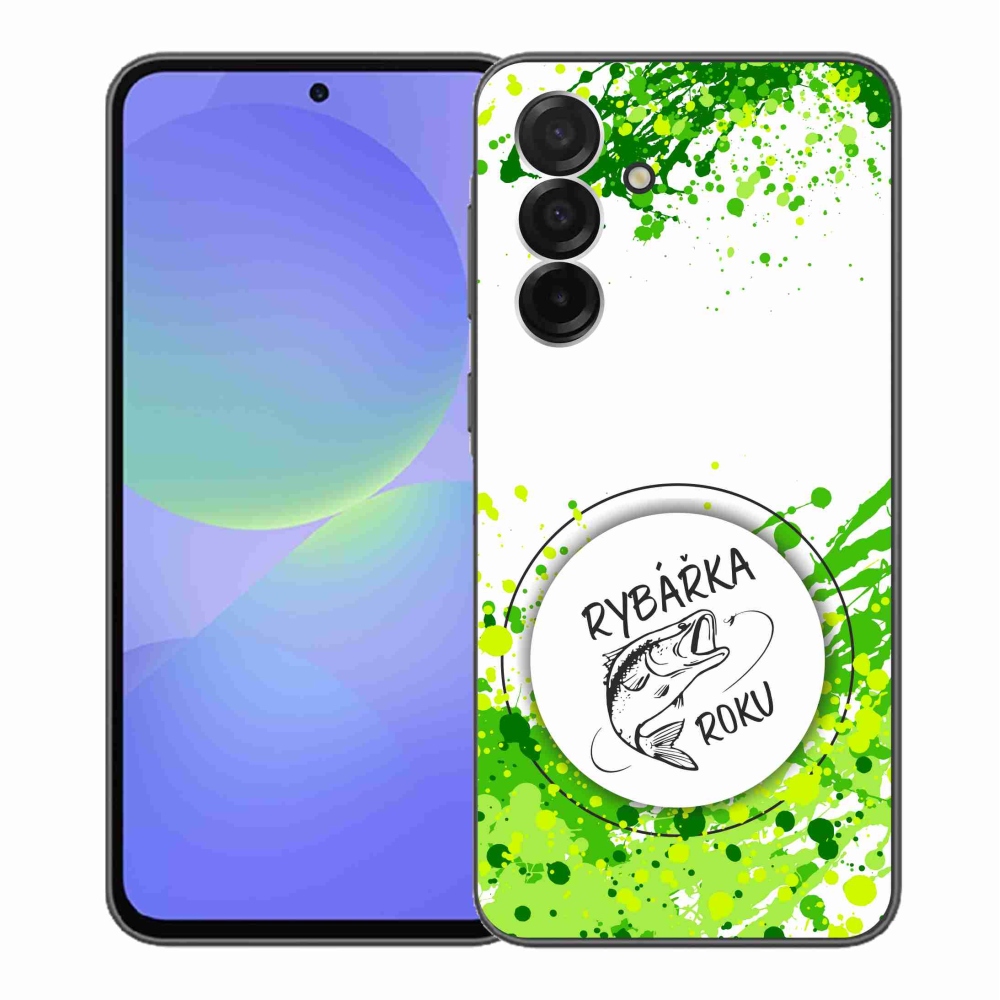 Gél borító mmCase Samsung Galaxy A36 5G - az év horgásza fehér háttérrel