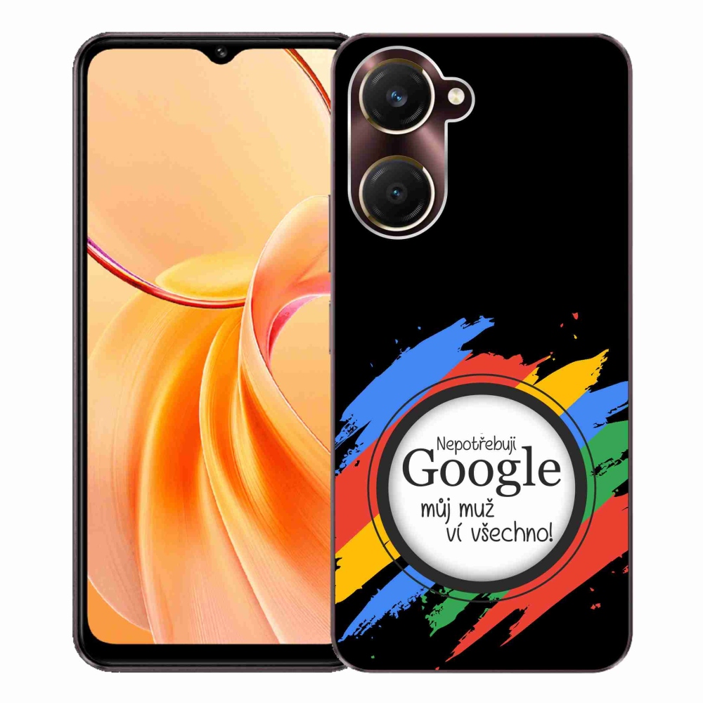 Gél borító mmCase a Vivo Y28s 5G-n - az ember mindent tud fekete háttérrel