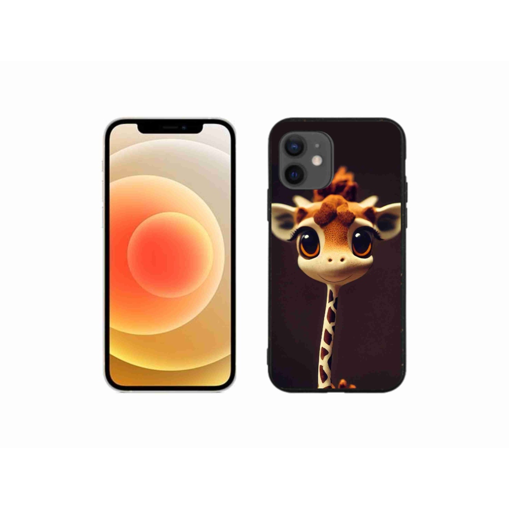 Zselés borítás mmCase iPhone 12 mini készülékhez - kis zsiráf