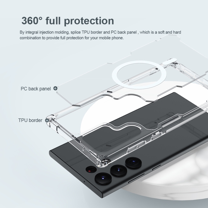 Nillkin Nature TPU PRO mágneses borítás Samsung Galaxy S23 Ultra - átlátszó