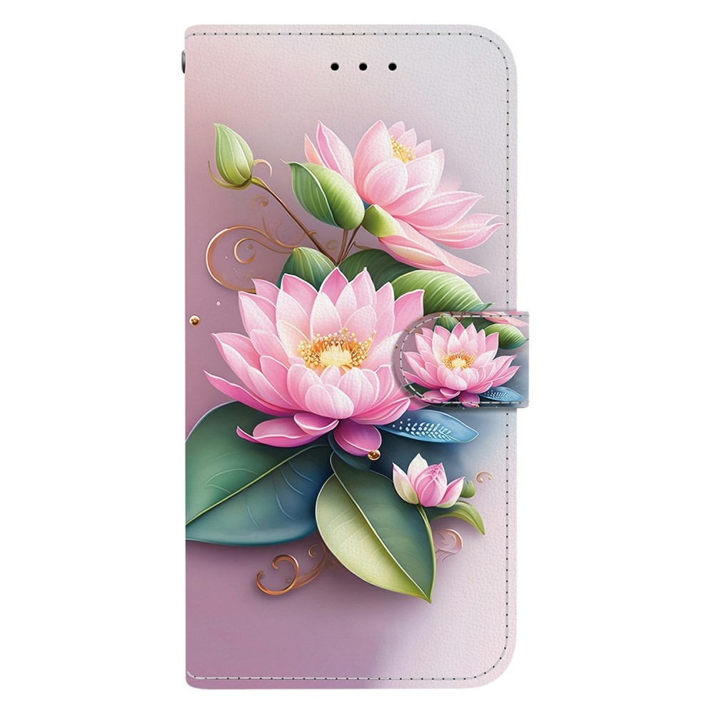 Sokoldalú könyvtáska Samsung Galaxy A06 4G - lótuszvirág