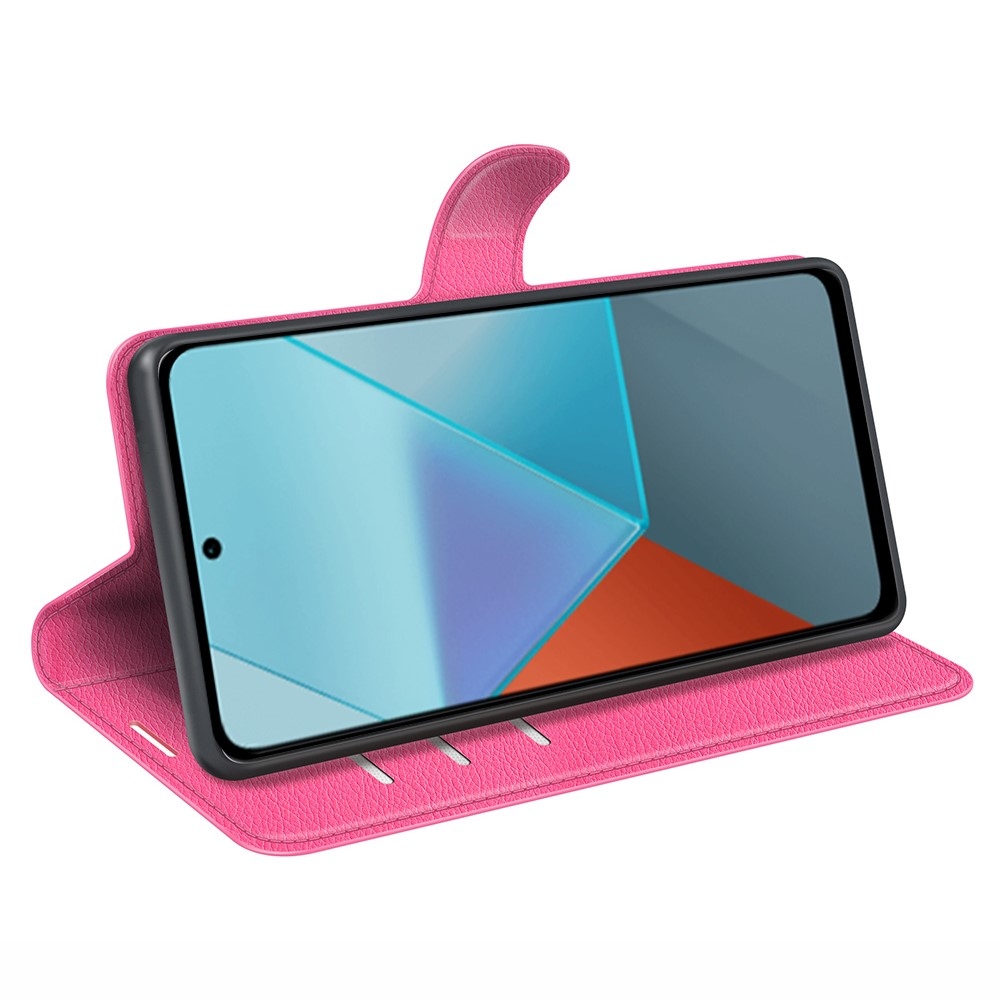 Litchi könyv tok Xiaomi Redmi Note 13 Pro 5G/Poco X6 5G - rózsa