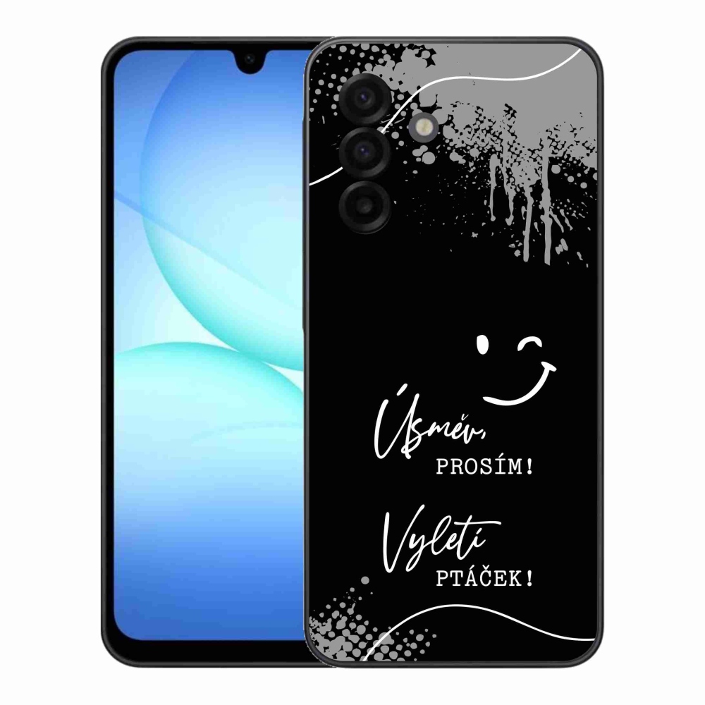 Gél borító mmCase Samsung Galaxy A17 5G - vicces szöveg 4 fekete háttérrel