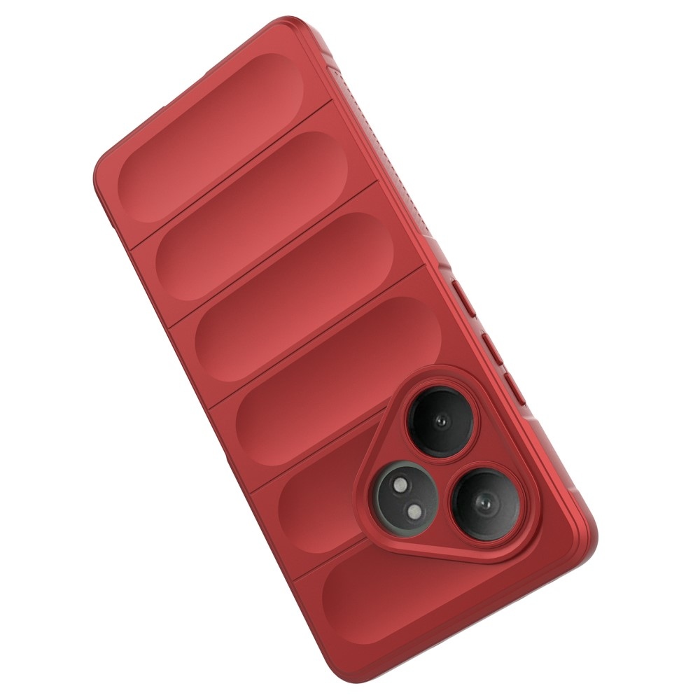 Rugg tartós gél tok a Realme GT 6 5G/ GT 6T 5G számára - piros