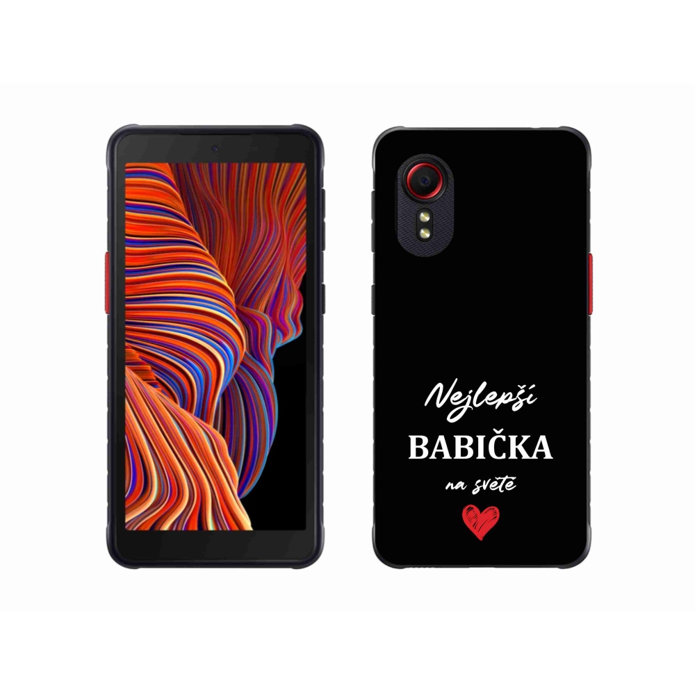 Gél borító mmCase Samsung Galaxy Xcover 5 - Best Grandma 1 fekete háttérrel