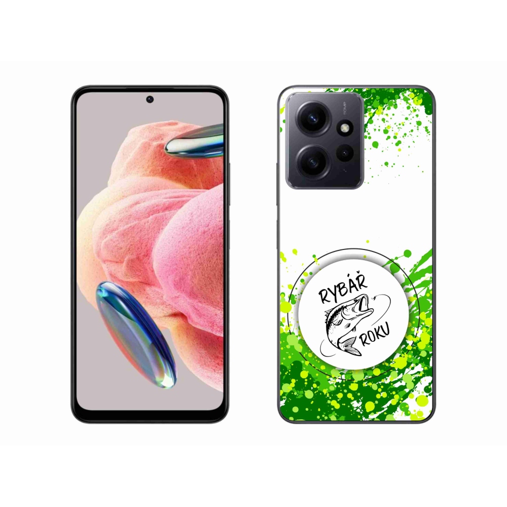 Gél borító mmCase a Xiaomi Redmi Note 12 4G-hez - az év halászának fehér háttere