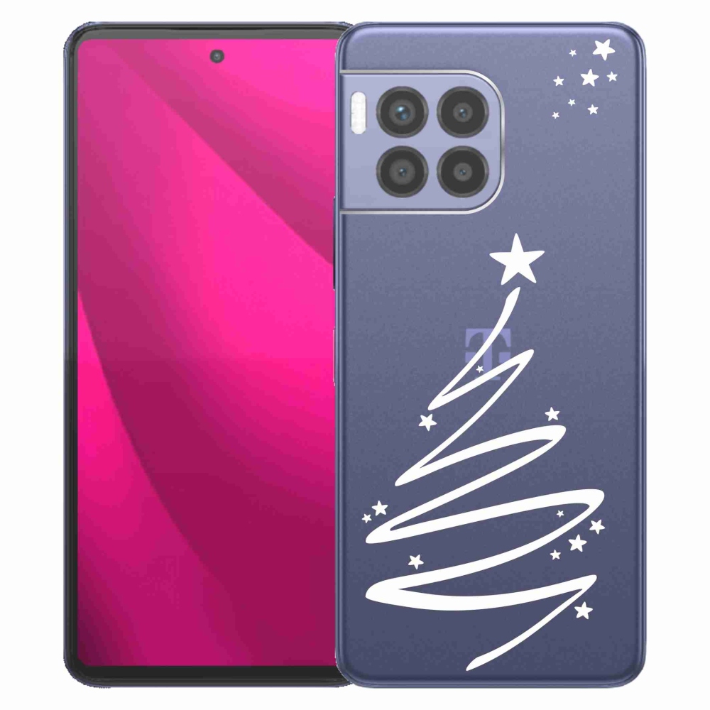 Zselés borító mmCase a T-Mobile T Phone 2 Pro készülékhez - fehér fa átlátszó háttéren