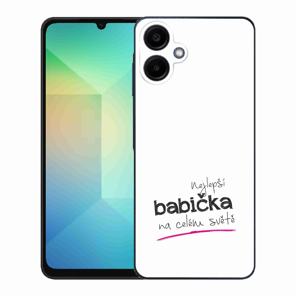 Gél borító mmCase Samsung Galaxy A06 4G - legjobb nagymama 4 fehér háttérrel
