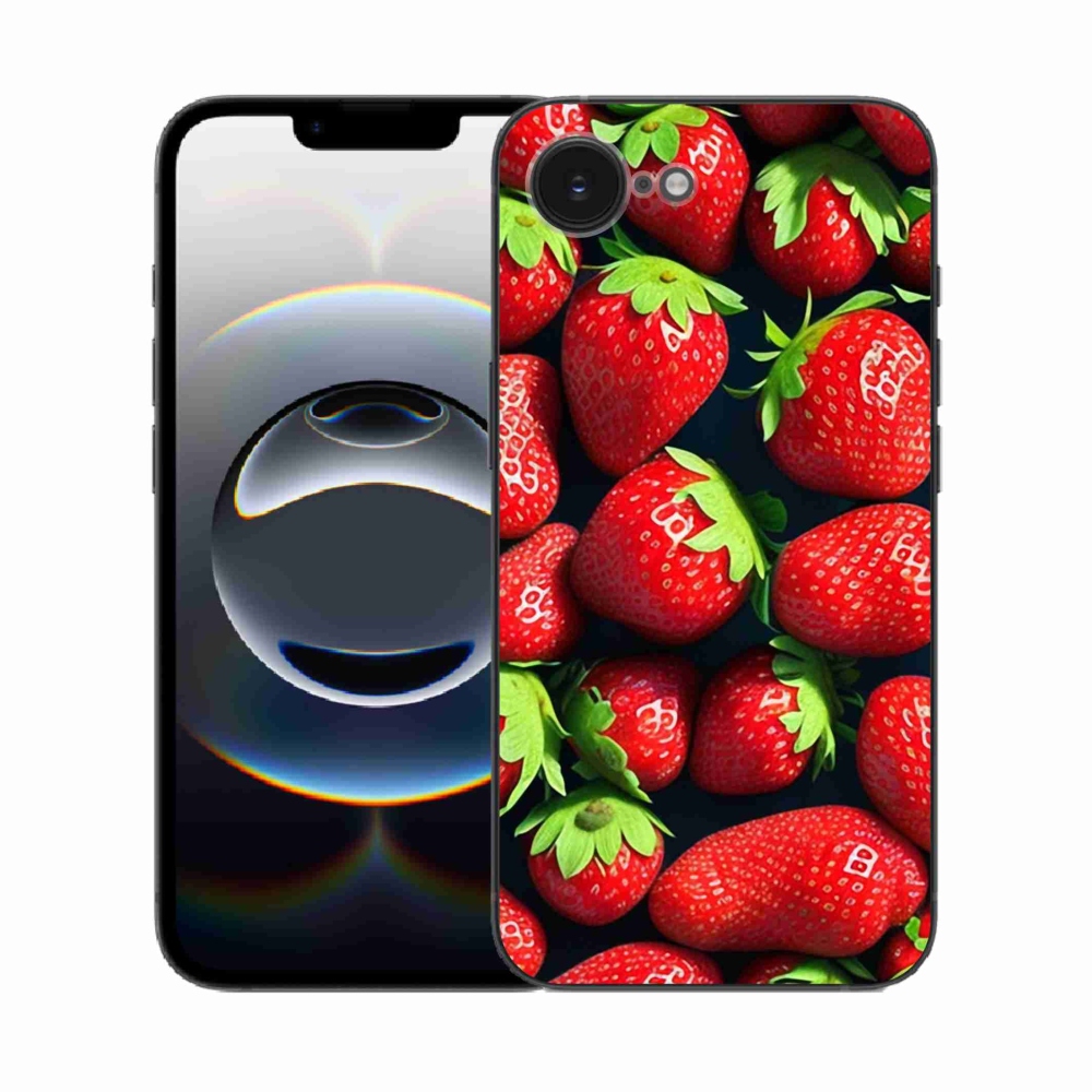 Zselés borítás mmCase iPhone 16e készülékhez - eper