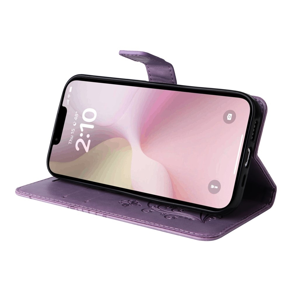 Nagy pillangó könyvtáska iPhone 16e készülékhez - lila