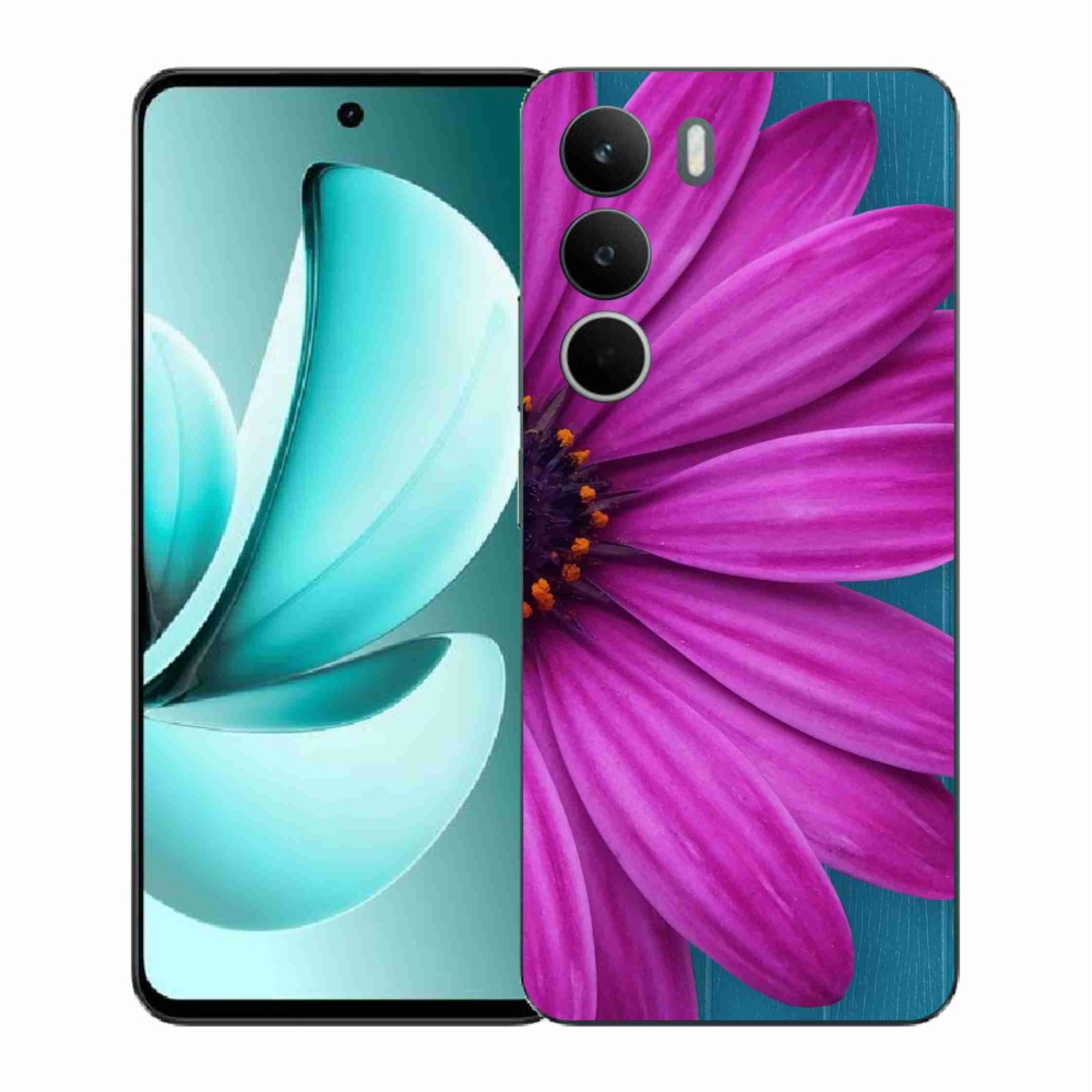 Zselés borító mmCase a Realme C71 készülékhez - lila margaréta