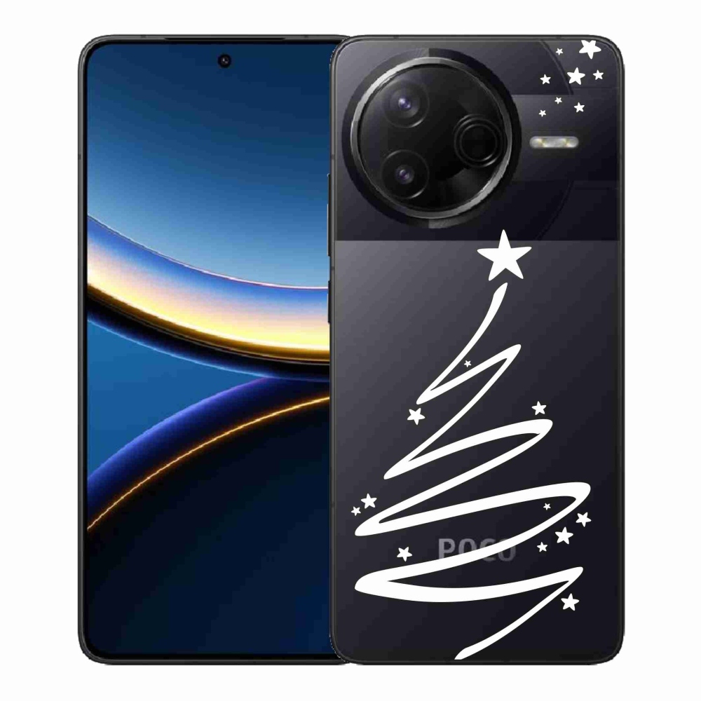 Gél borítás mmCase a Xiaomi Poco F7 Pro számára - fehér fa átlátszó háttéren