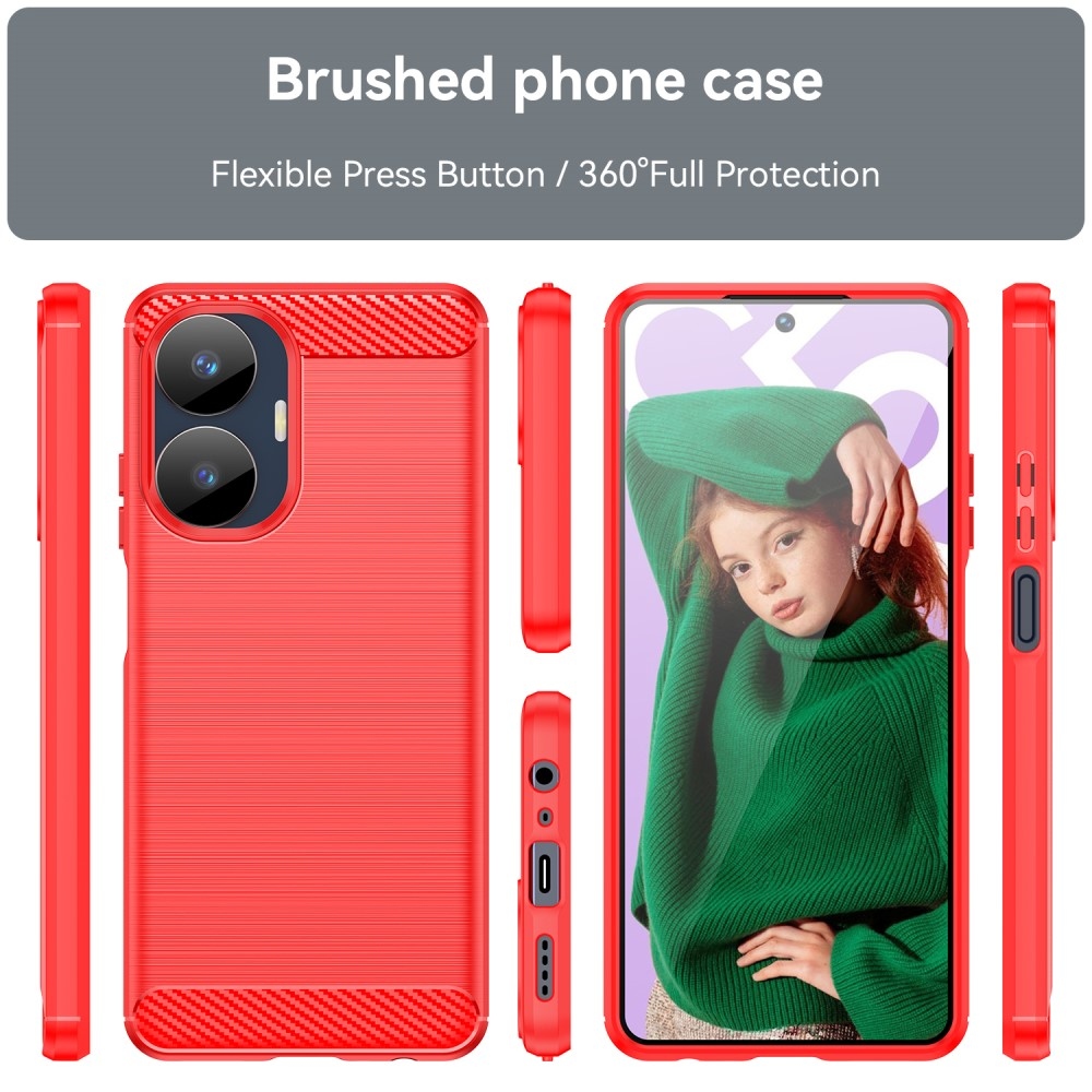 Szénálló zselés tok a Realme C55 készülékhez - piros