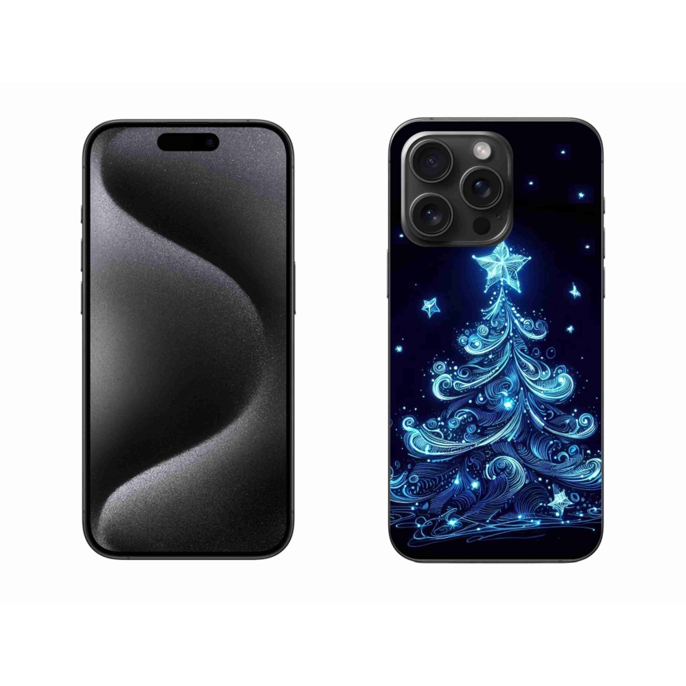 Gél borítás mmCase iPhone 15 Pro Max készülékhez - neon karácsonyfa 4