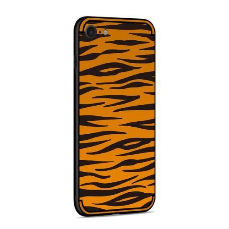 Dzsungel zselés tok motívummal iPhone 7 és iPhone 8 készülékhez - barna zebra