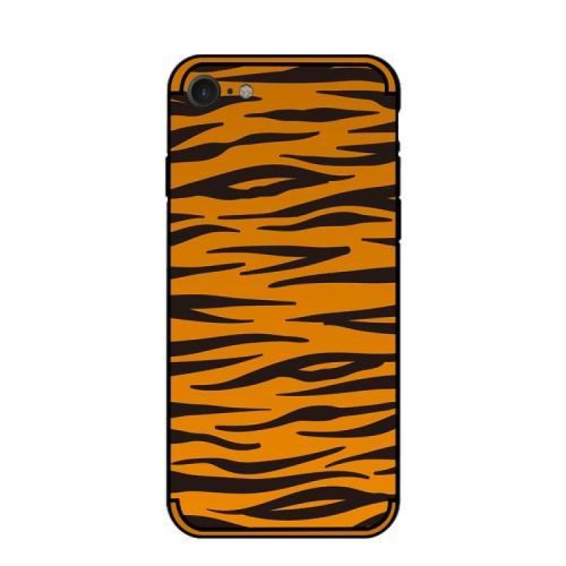 Dzsungel zselés tok motívummal iPhone 7 és iPhone 8 készülékhez - barna zebra