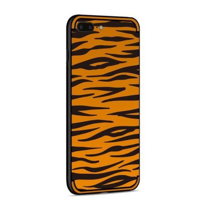 Dzsungel zselés tok motívummal iPhone 8 Plus és iPhone 7 Plus készülékhez - barna zebra