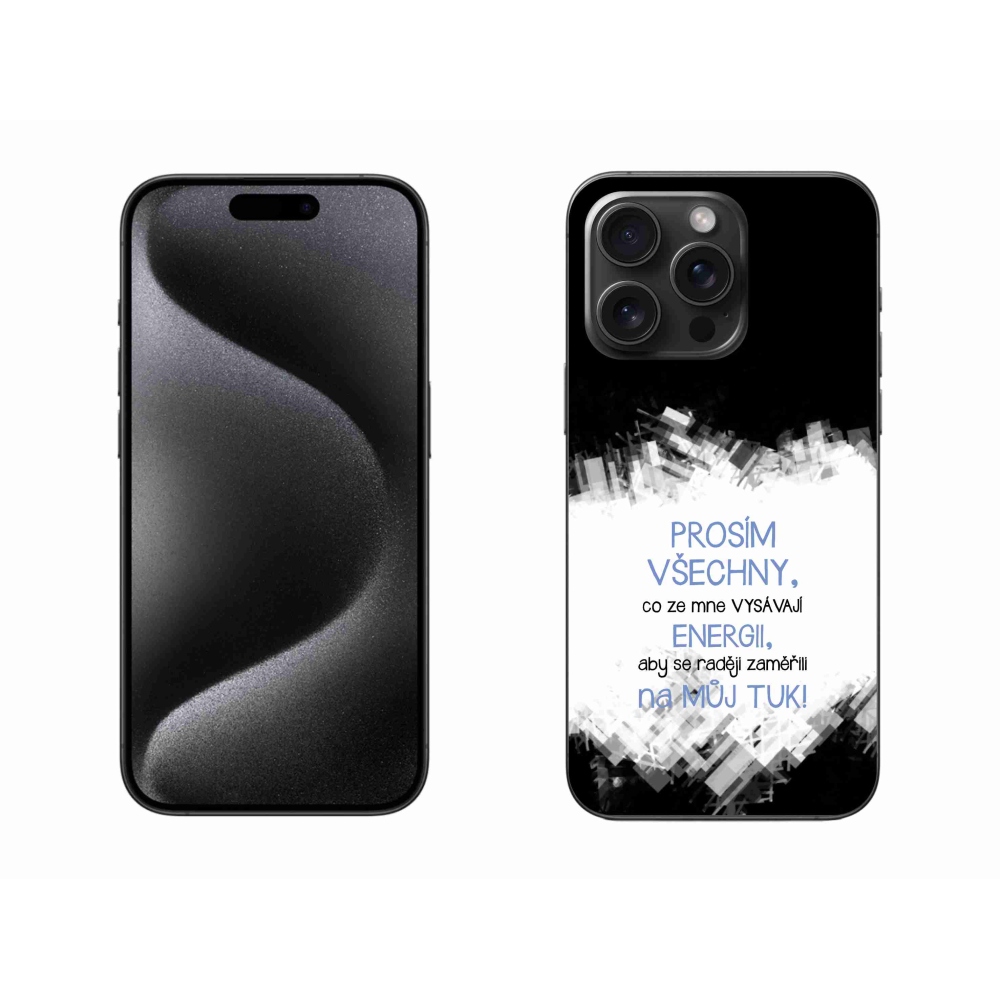 Gél védőhuzat mmCase iPhone 15 Pro Max készülékhez - vicces szöveg 1 kék