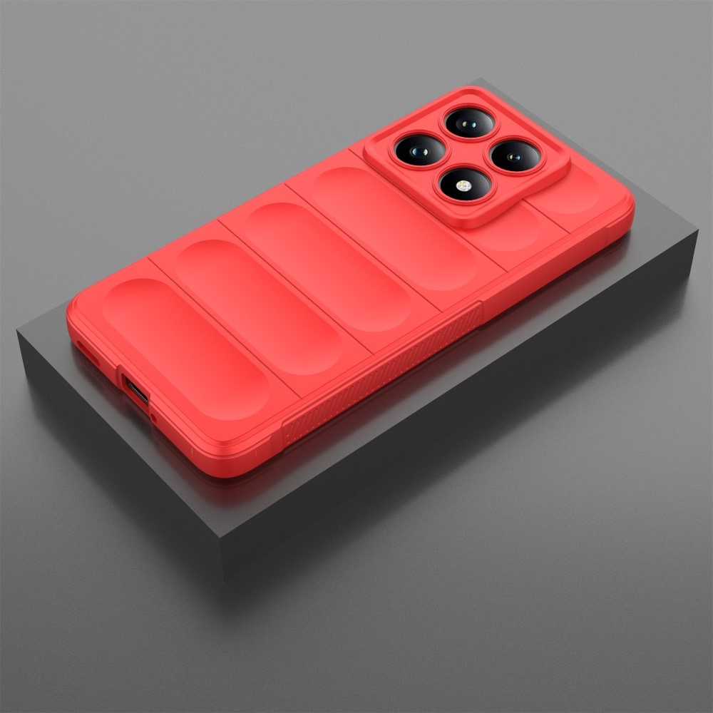 Rugg tartós zselés tok Xiaomi Redmi Note 14 Pro 5G/Poco X7 5G - piros