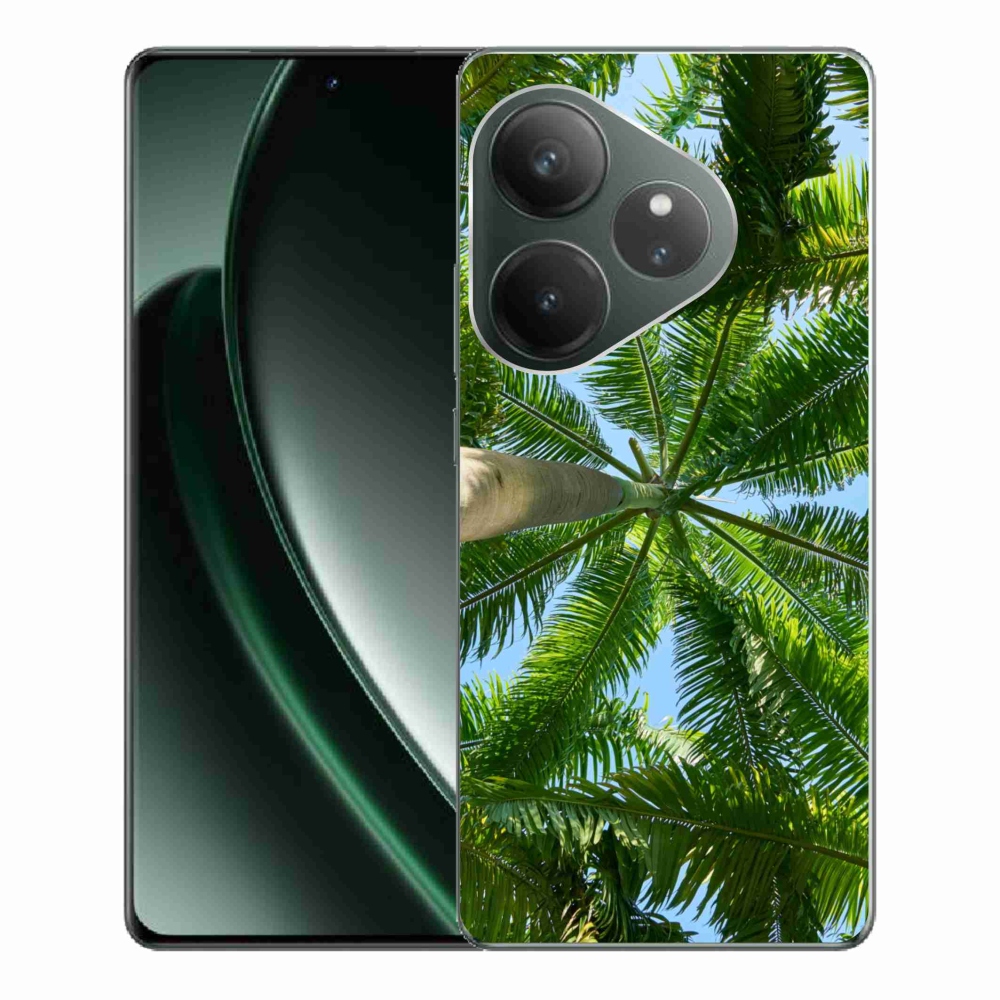 Gél borítás mmCase a Realme GT 6 5G/GT 6T 5G számára - pálmafák