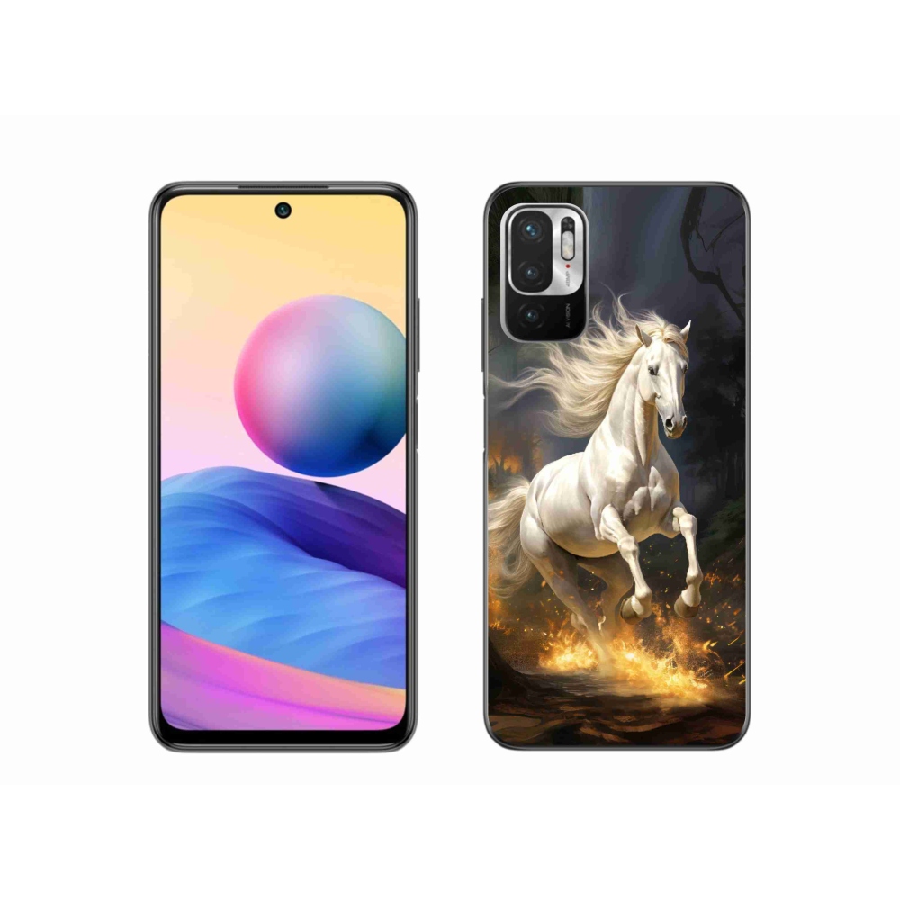 Gél borító mmCase a Xiaomi Redmi Note 10 5G-hez - fehér ló 2