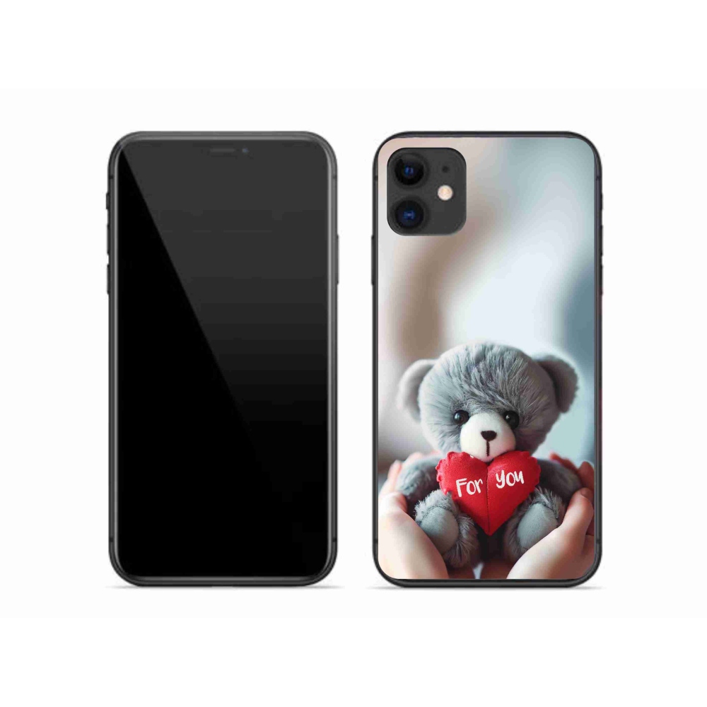 Gél borítás mmCase iPhone 11 készülékhez - mackó a szerelmesek számára