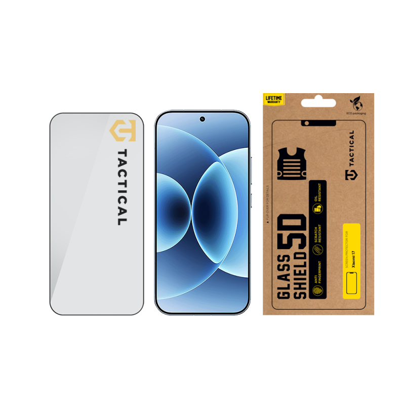 Taktikai üvegpajzs 5D üveg a Xiaomi 17 fekete számára