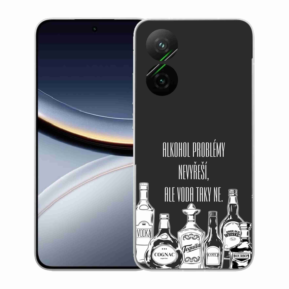 Gél borító mmCase a Xiaomi Poco F7 5G-hez - vicces szöveg fekete háttérrel