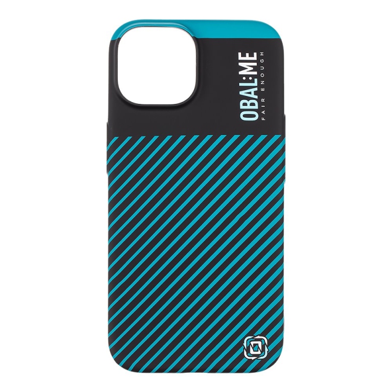 Borító:ME Flossy Stripes Cover for Apple iPhone 15 Fekete/Teal