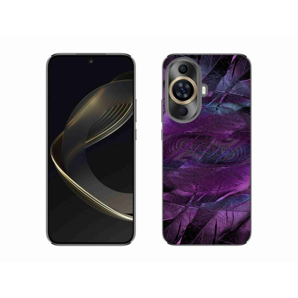 Gél borítás mmCase a Huawei Nova 11 készülékhez - lila tollak