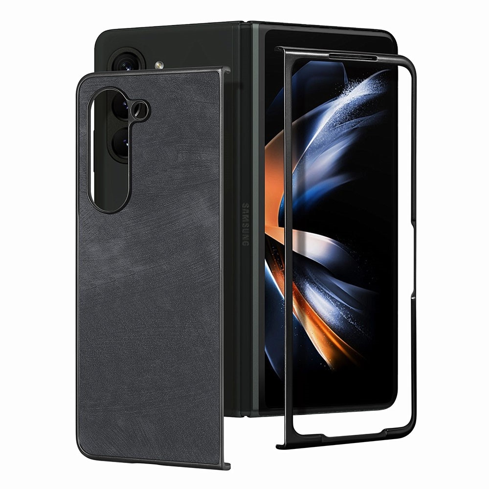 Vintage műanyag tok a Samsung Galaxy Z Fold5 5G készülékhez - fekete
