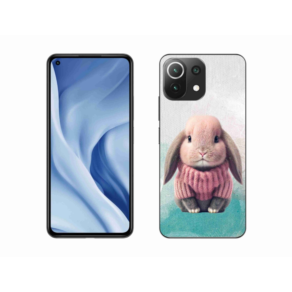 Gél borítás mmCase a Xiaomi Mi 11 Lite 4G/5G-hez - nyúl pulóverben