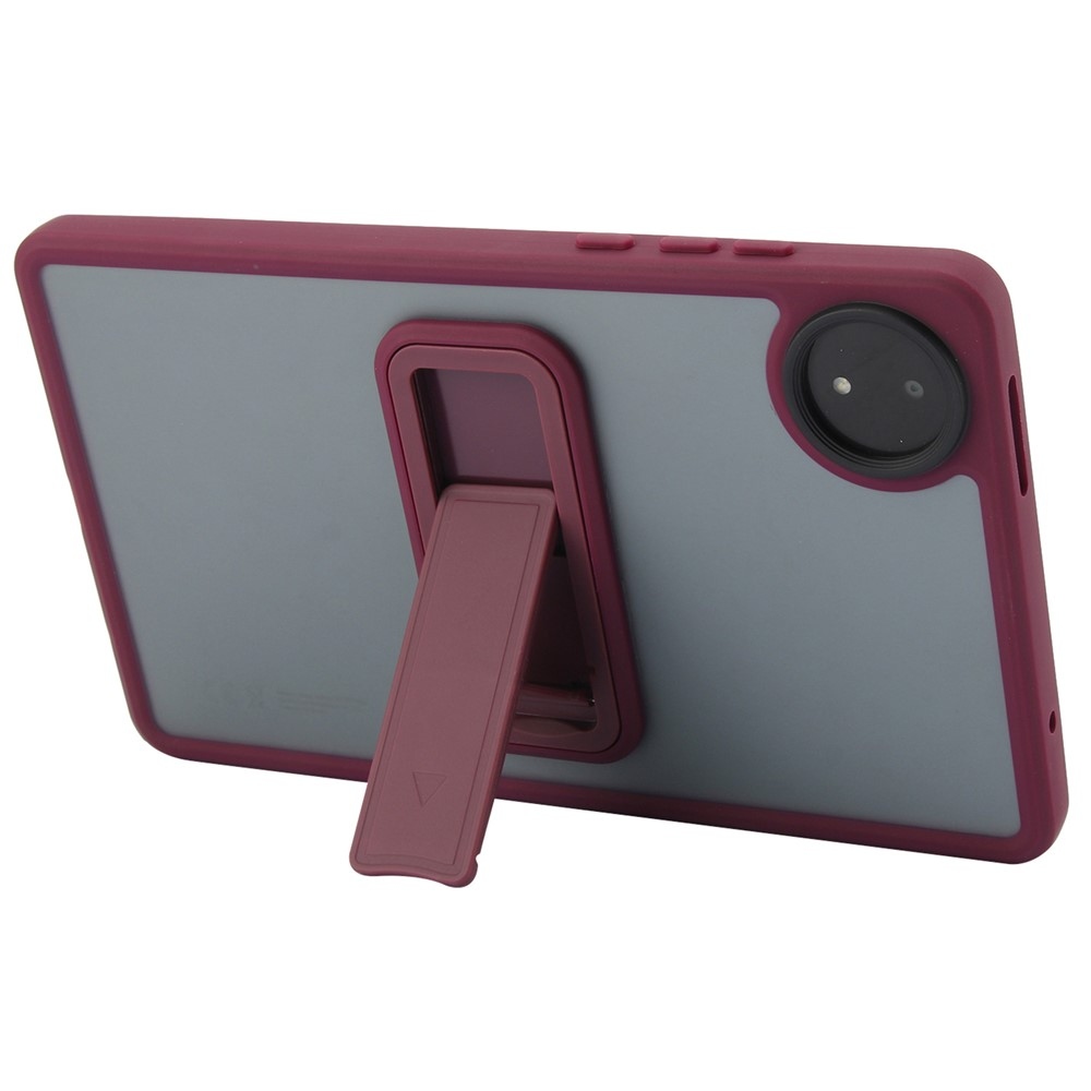 Skiny zselés tok fix hátlappal és flip állvánnyal Xiaomi Redmi Pad SE 8.7 készülékhez - bordó színű