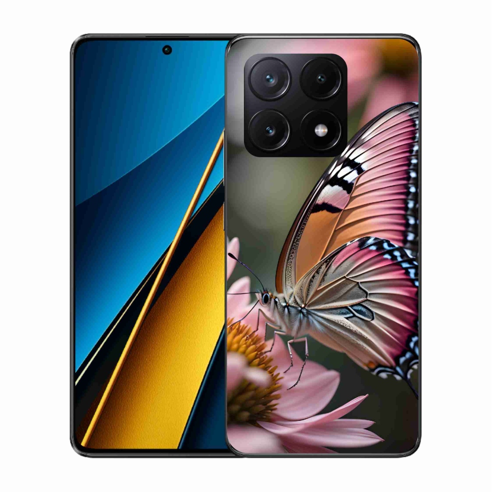 Gél borítás mmCase a Xiaomi Poco X6 Pro 5G számára - színes pillangó