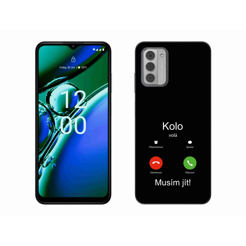 Zselés borítás mmCase a Nokia G42 készülékhez - kerék hívások fekete háttérrel