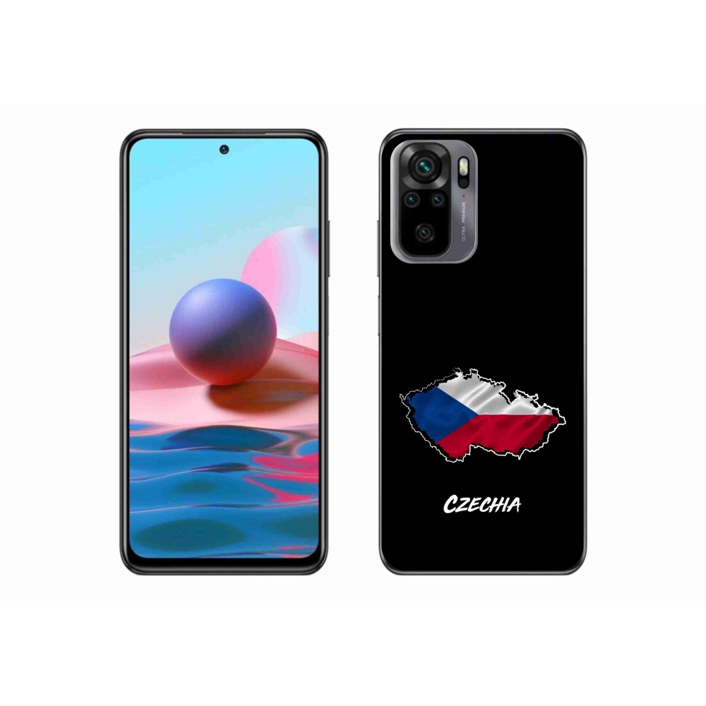 Gél borító mmCase a Xiaomi Redmi Note 10S-hez - Csehország fekete háttérrel