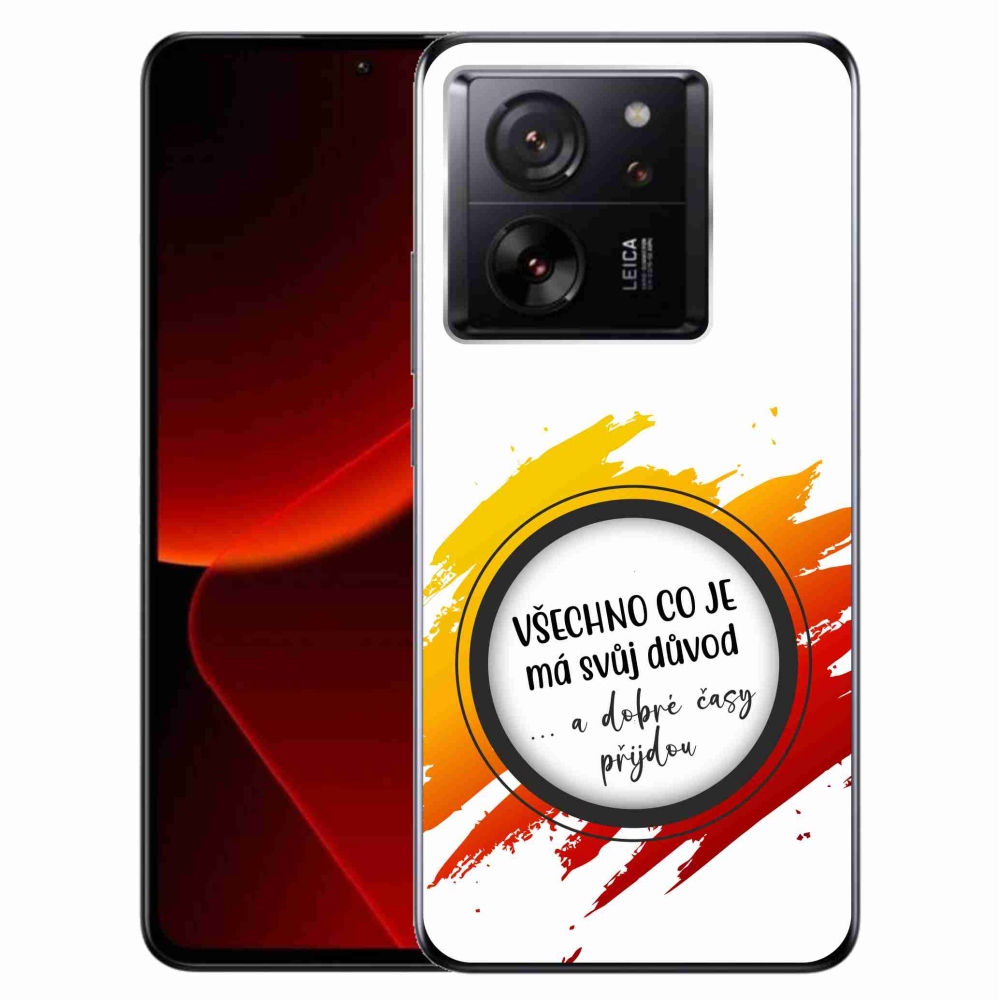 Gél borítás mmCase a Xiaomi 13T/13T Pro készülékhez - idézet 3 fehér háttér