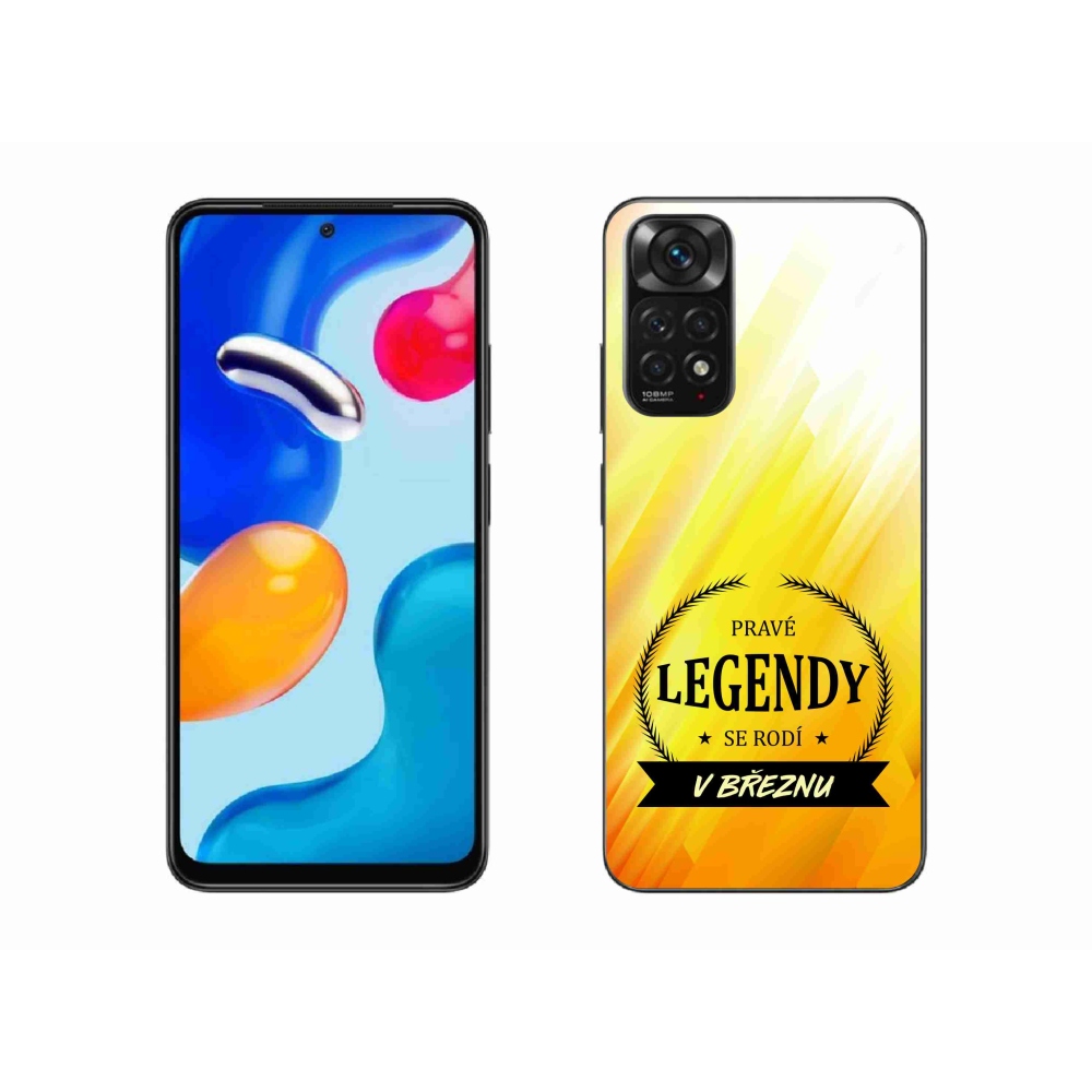 Gél borító mmCase a Xiaomi Redmi Note 11S 4G - Legends of March sárga háttérrel