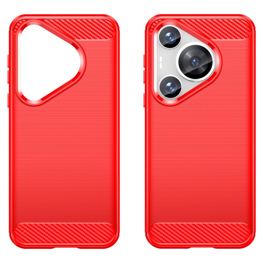 Szénálló zselés tok a Huawei Pura 70 Pro számára - piros