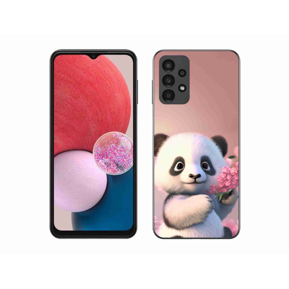 Gél borítás mmCase Samsung Galaxy A13 4G - aranyos panda