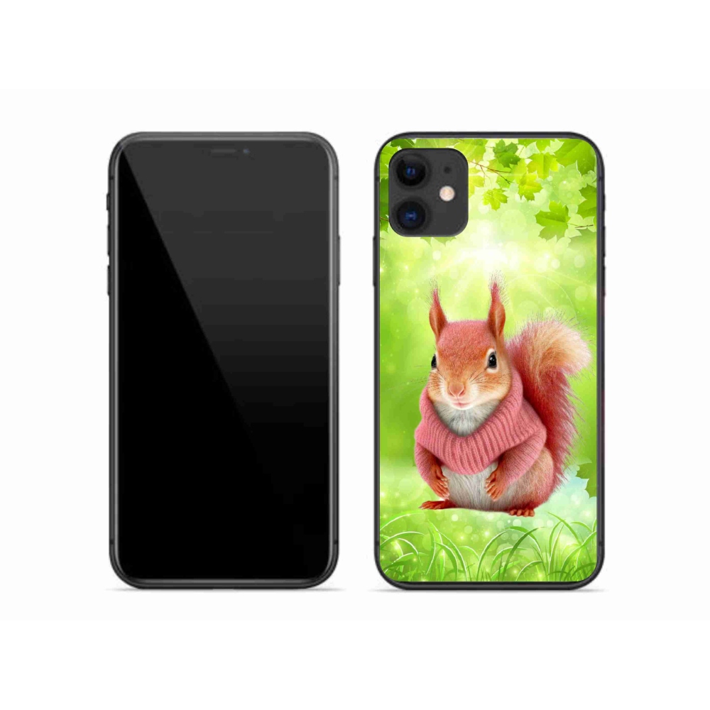 Zselés borítás mmCase iPhone 11 készülékhez - mókus pulóverben