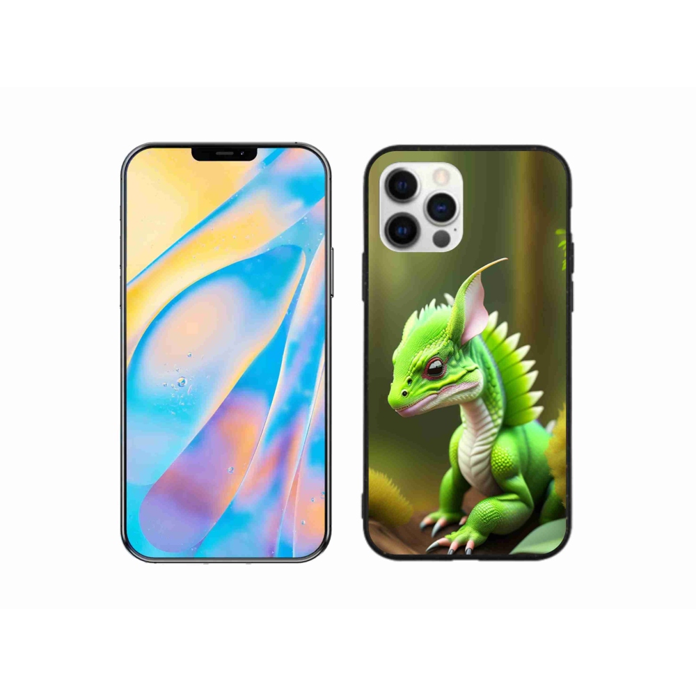 Zselés borítás mmCase iPhone 12 készülékhez - zöld sárkány