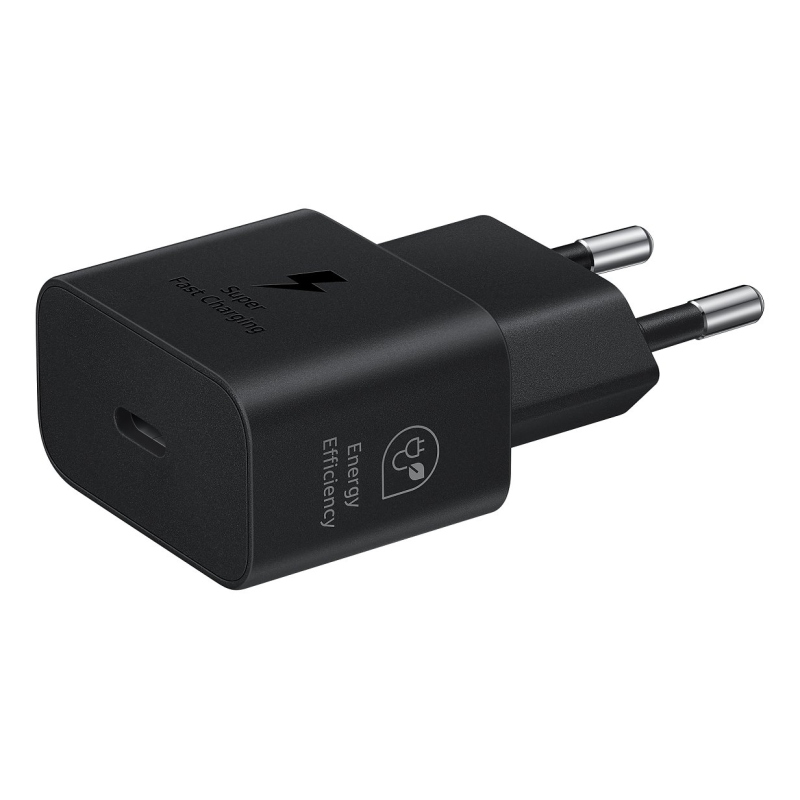 EP-T2510EBE + EP-DN980BBE Samsung USB-C 25W-os utazási töltő + USB-C adatkábel fekete (OOB Bulk)