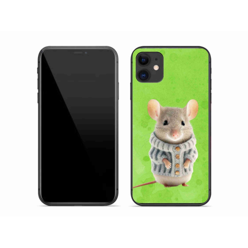 Gél borítás mmCase iPhone 11 készülékhez - egér pulóverben