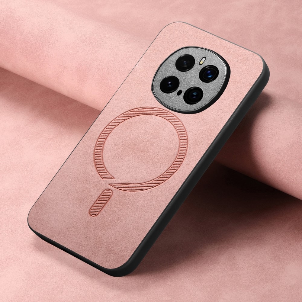 Skiny gél tok műbőrrel és MagSafe támogatással a Honor Magic 7 Pro 5G számára - rózsaszínű