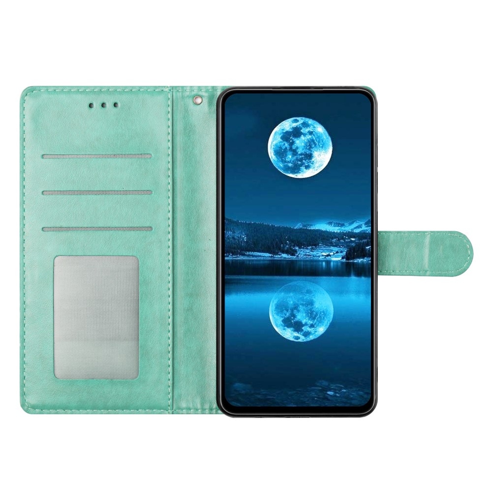 Vérrögök könyv tok Samsung Galaxy S25 Edge-hez - kék-zöld