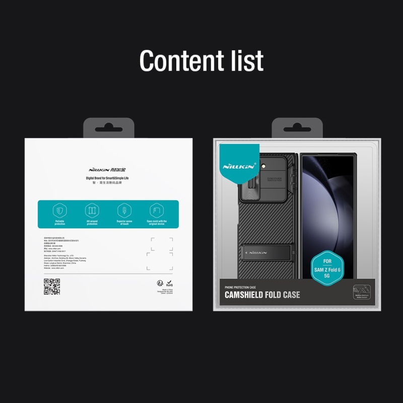 Nillkin CamShield FOLD Stand Back Cover a Samsung Galaxy Z Fold 6-hoz Fekete fekete